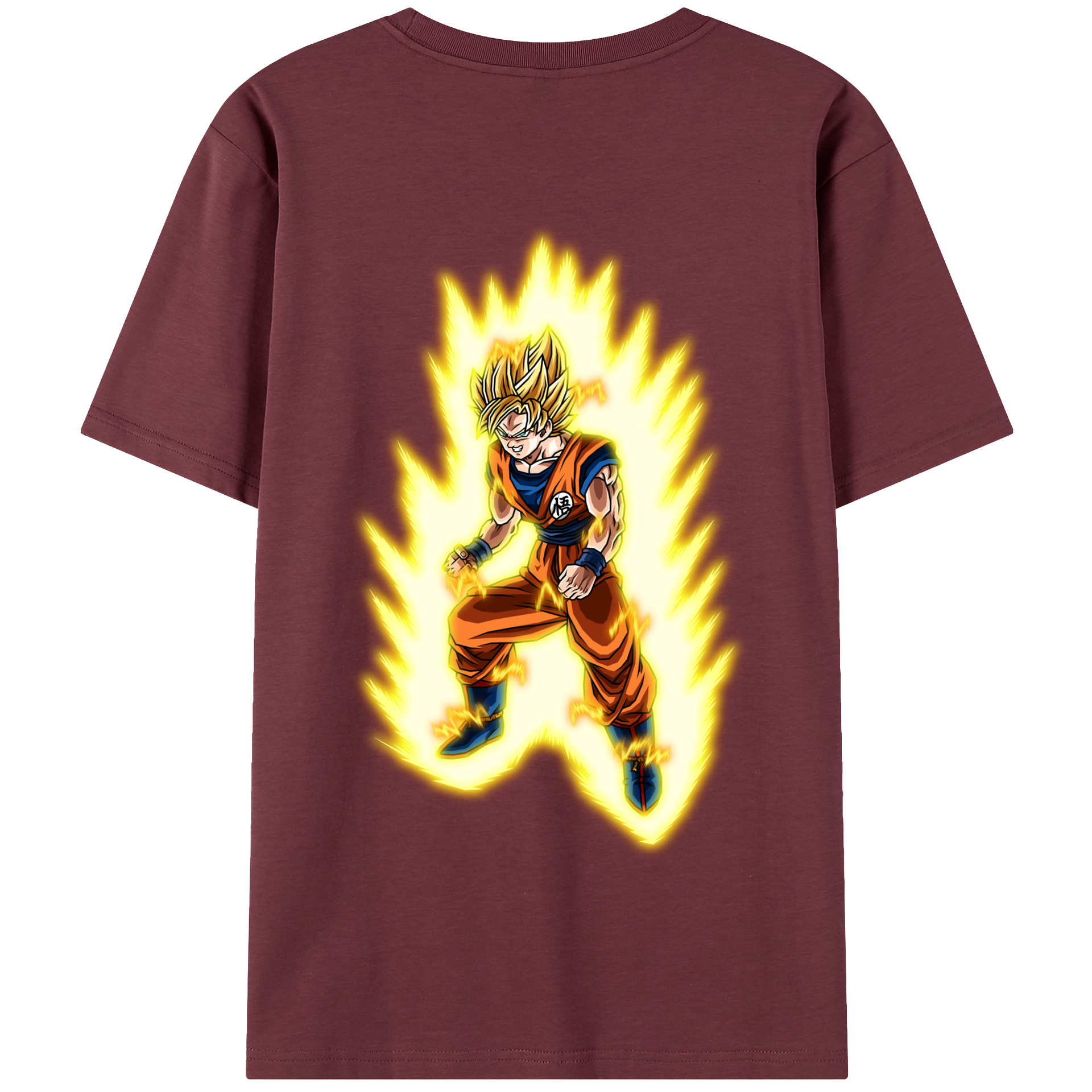 （画像用） ドラゴンボール 孫悟空（そん ごくう）Son Goku カカロット DRAGON BALL Kakarotto 綿100％半袖Tシャツ（背面プリント）